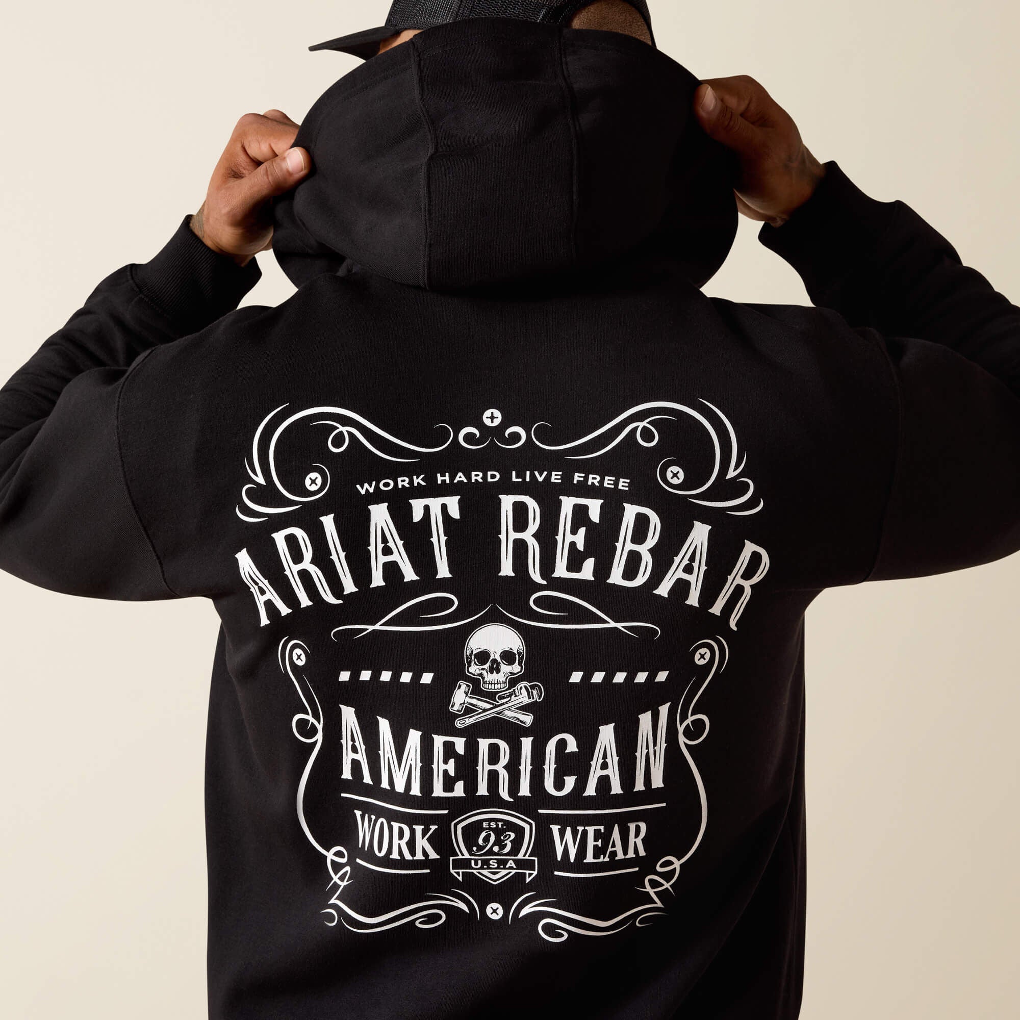 Ariat / Rebar Lightweight Label Full Zip Hoodie