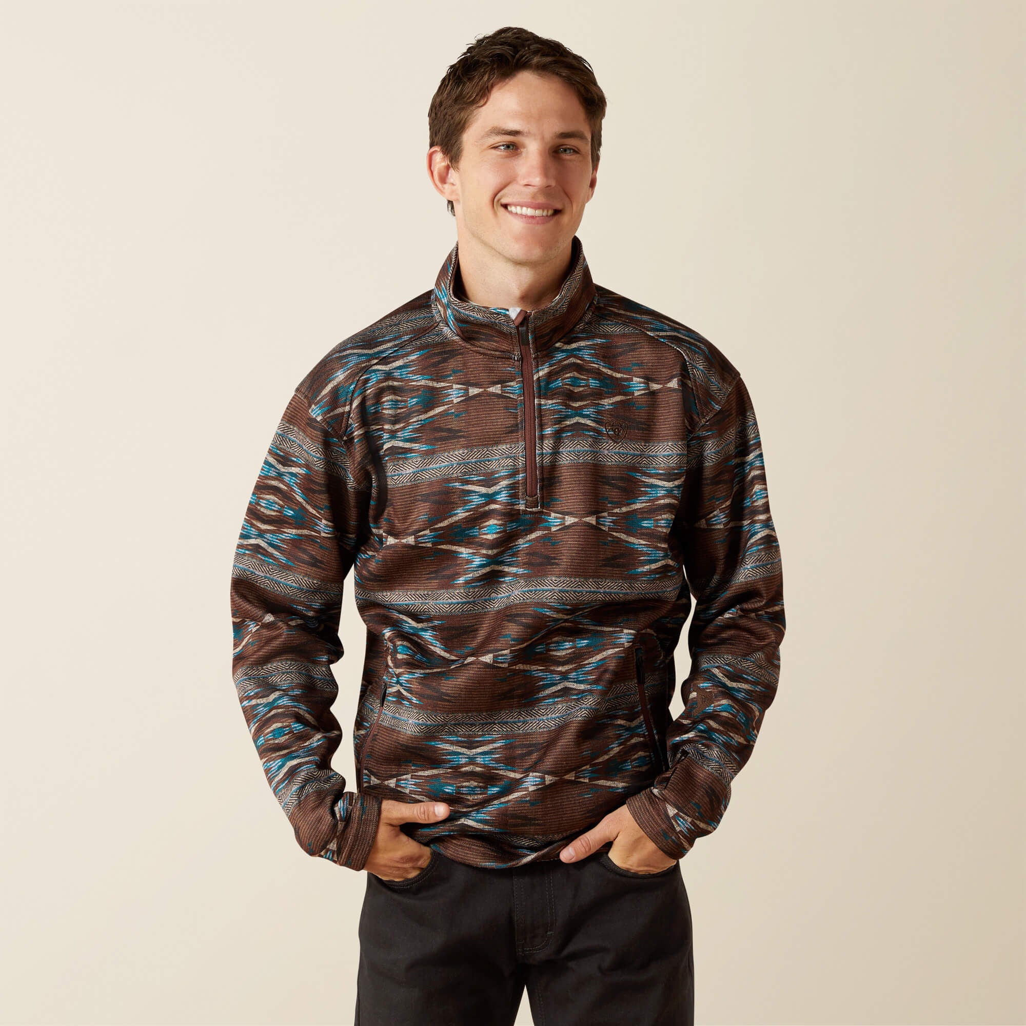 Ariat / Caldwell Logo 1/4 Zip Sweater