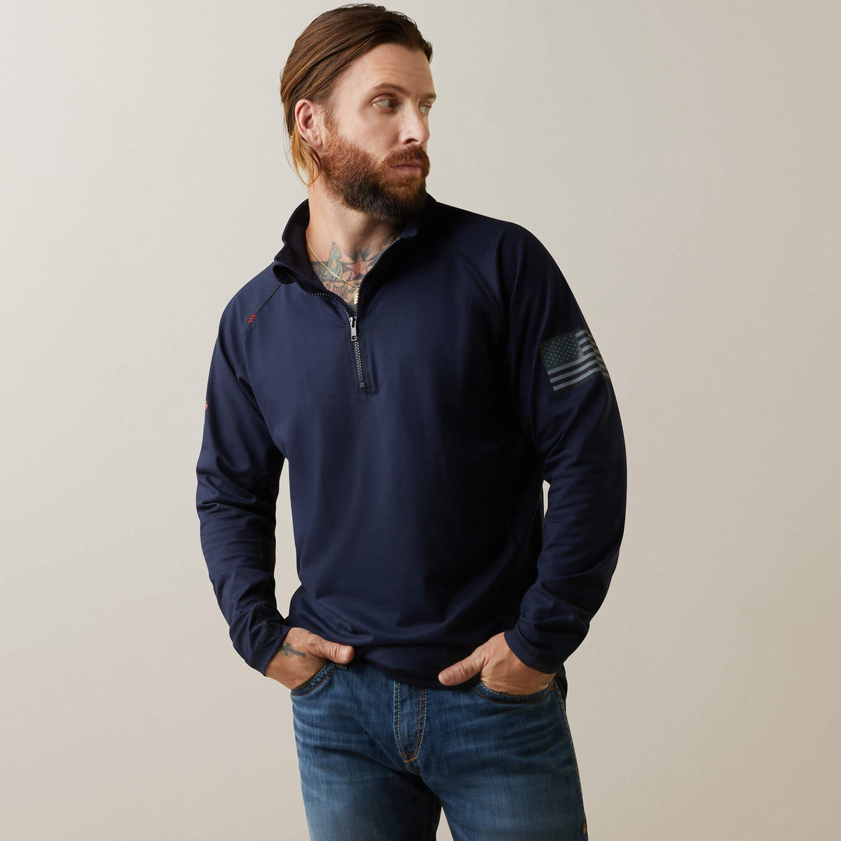 Ariat / FR Combat Stretch Patriot 1/4 Zip Work Shirt