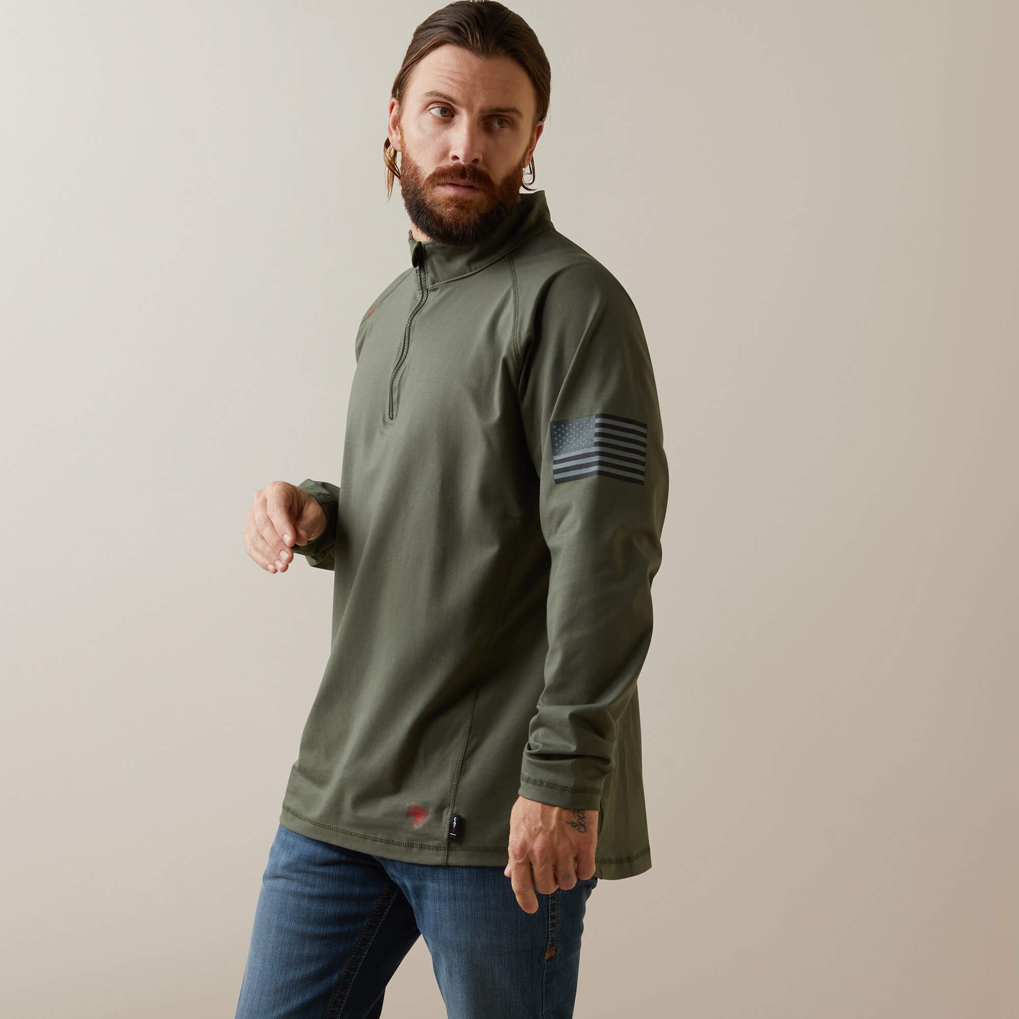 Ariat / FR Combat Stretch Patriot 1/4 Zip Work Shirt