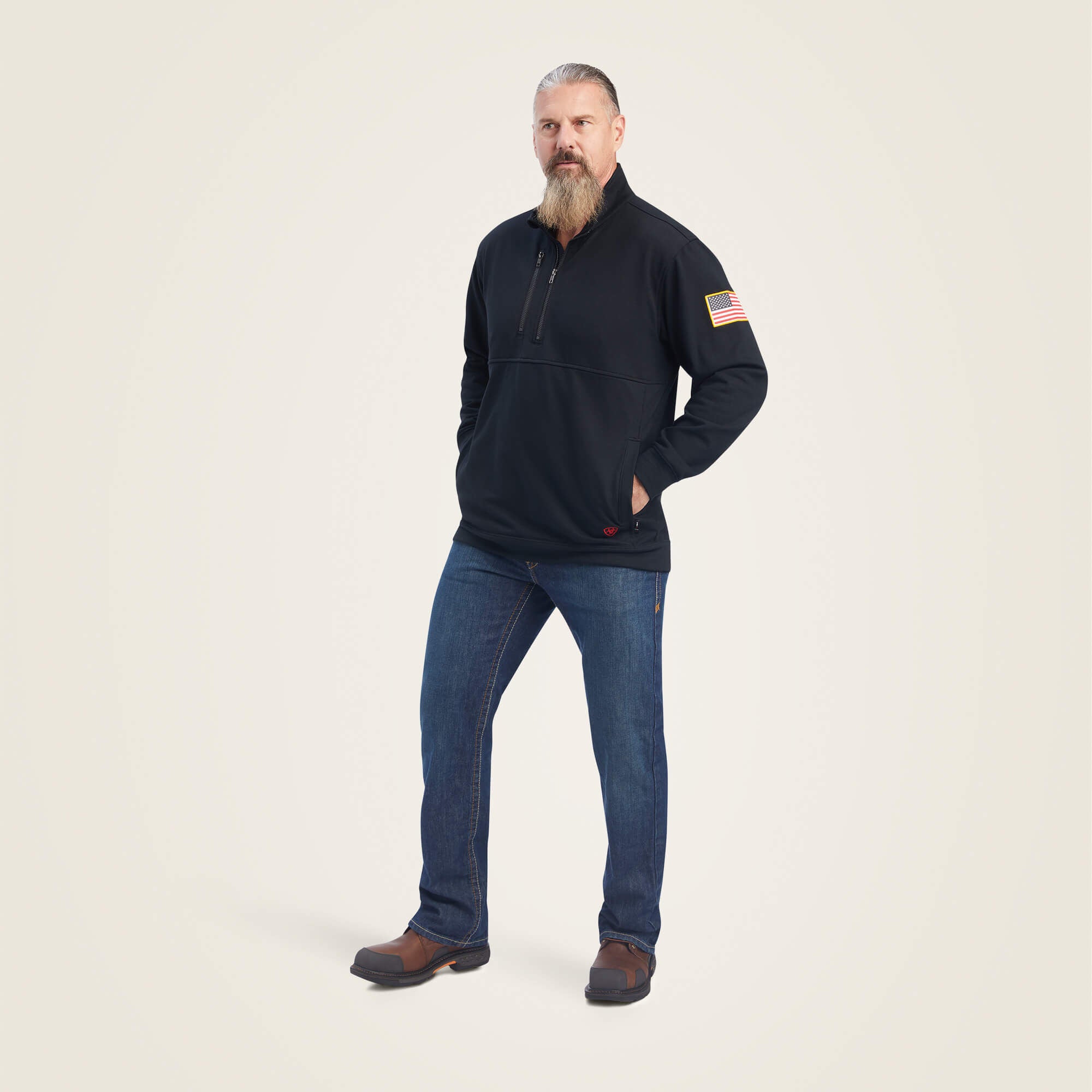 Ariat / FR Durastrech Fleece 1/2 Zip Job Shirt