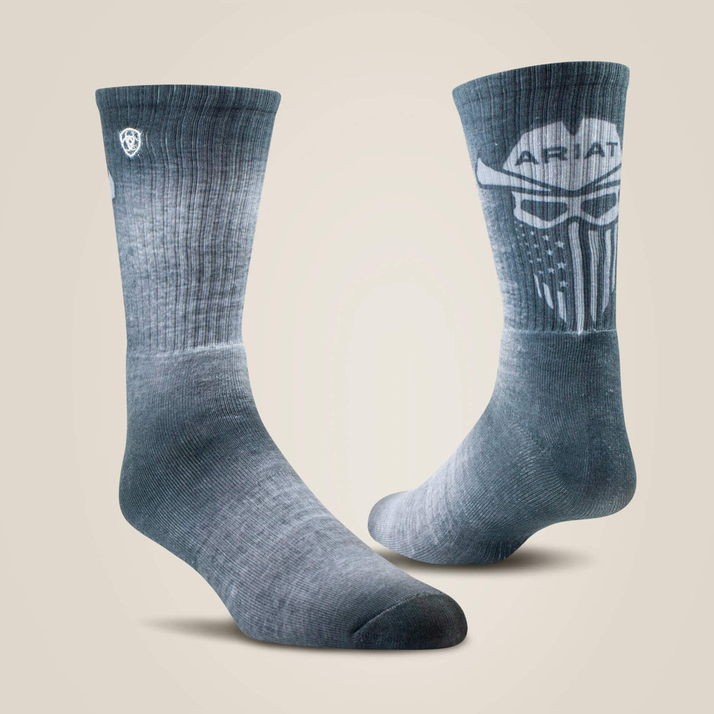 Ariat / Incognito Graphic Crew Work Sock 2 Pair Multi Color Pack