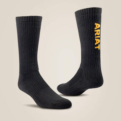 Ariat / Premium Ringspun Cotton Mid Calf Work Sock 3 Pair Pack