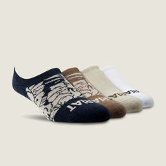 Ariat / Hilo No Slip No Show Sock 4 Pair Multi Color Pack