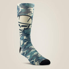 Ariat / Roughneck Graphic Crew Work Sock 2 Pair Multi Color Pack