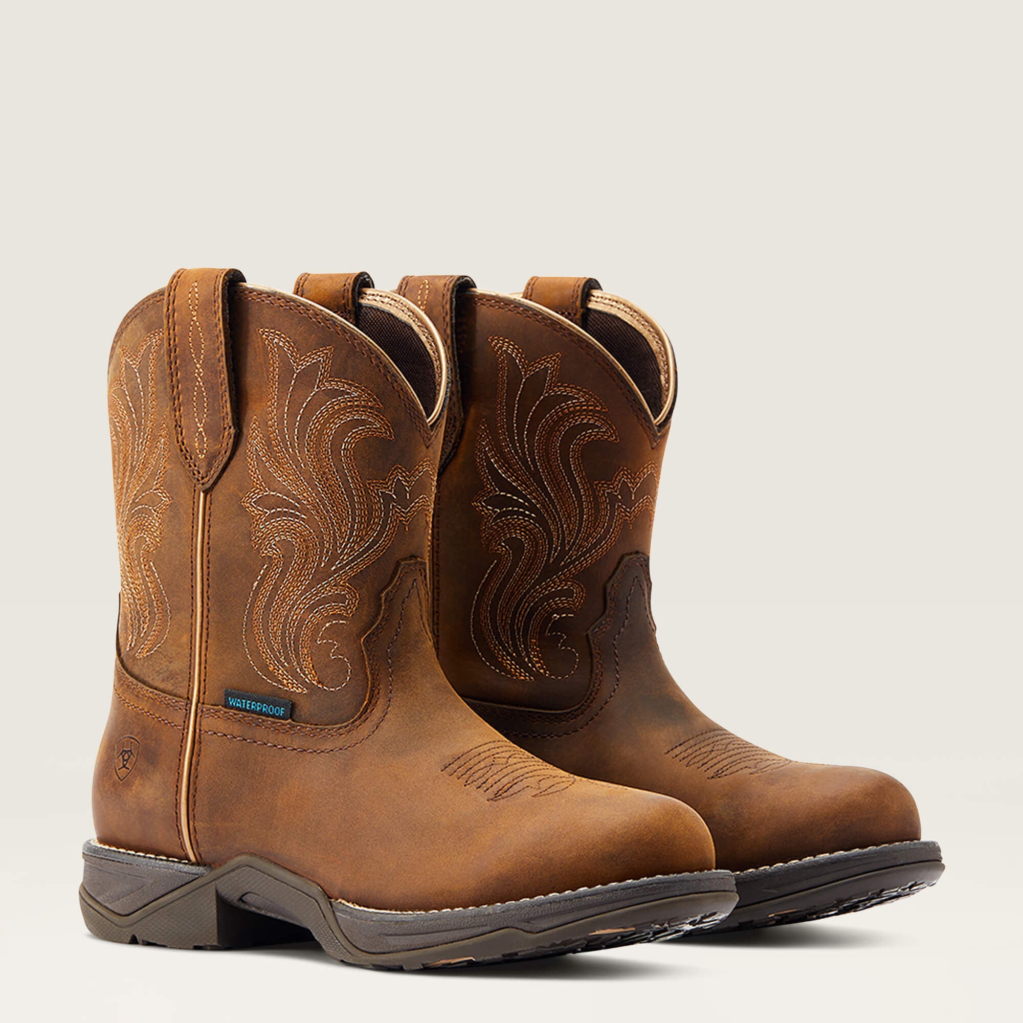 Ariat / Anthem Round Toe Shortie Waterproof Western Boot