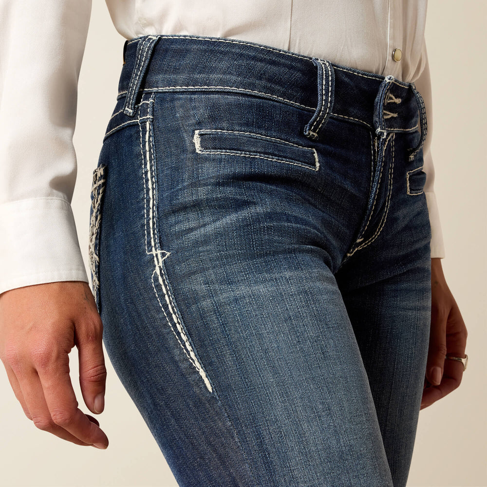 Ariat / Trouser Mid Rise Stretch Entwined Wide Leg Jean