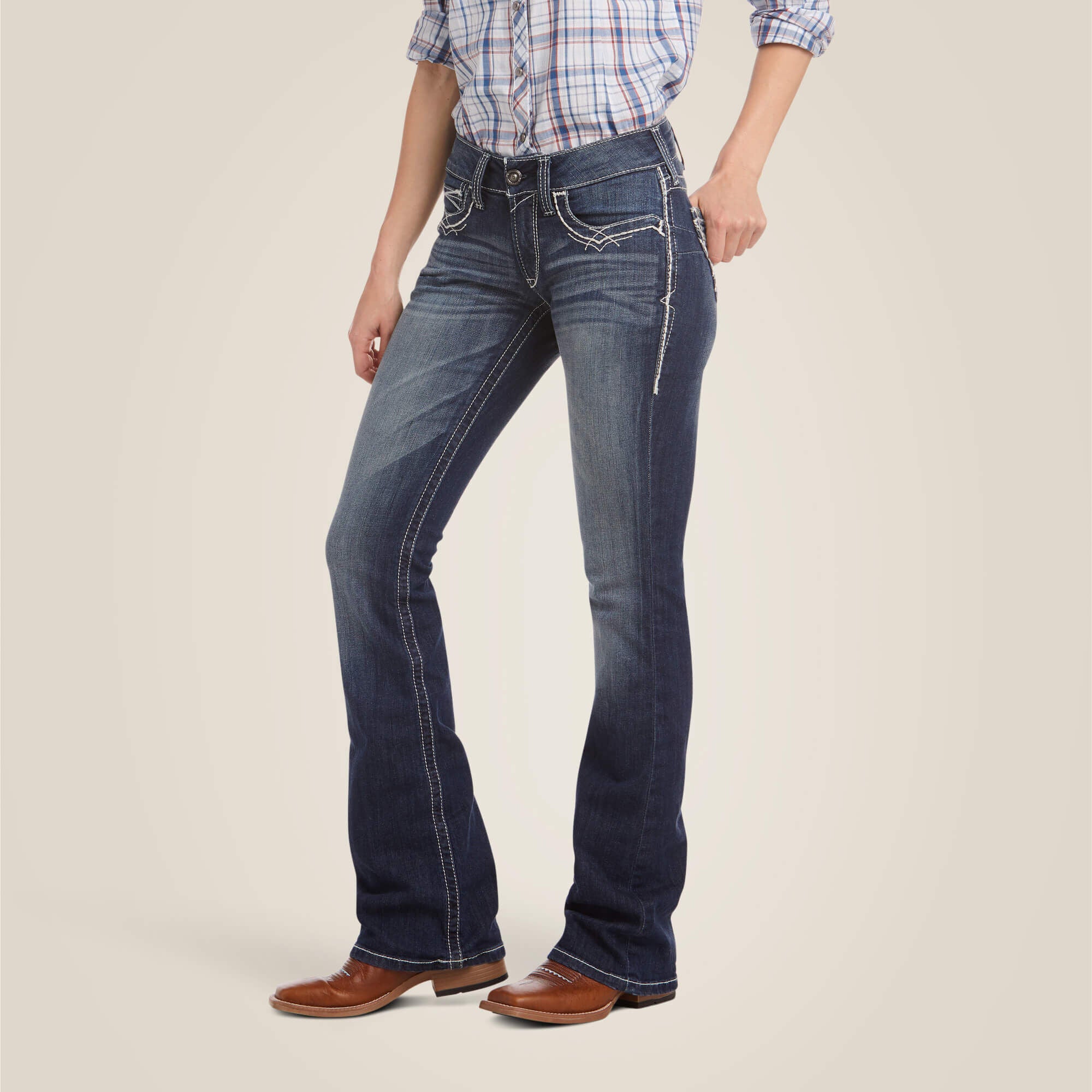 Ariat / R.E.A.L. Mid Rise Stretch Entwined Boot Cut Jean