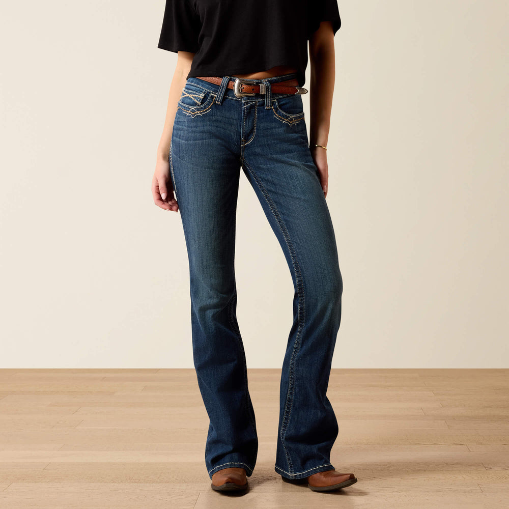 Ariat / R.E.A.L. Mid Rise Stretch Entwined Festival Boot Cut Jean