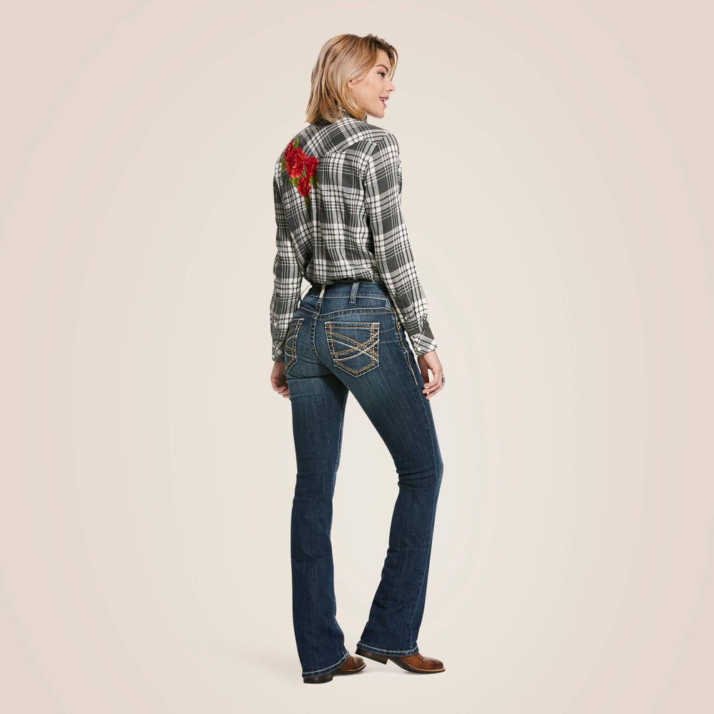 Ariat / R.E.A.L. Mid Rise Stretch Entwined Festival Boot Cut Jean