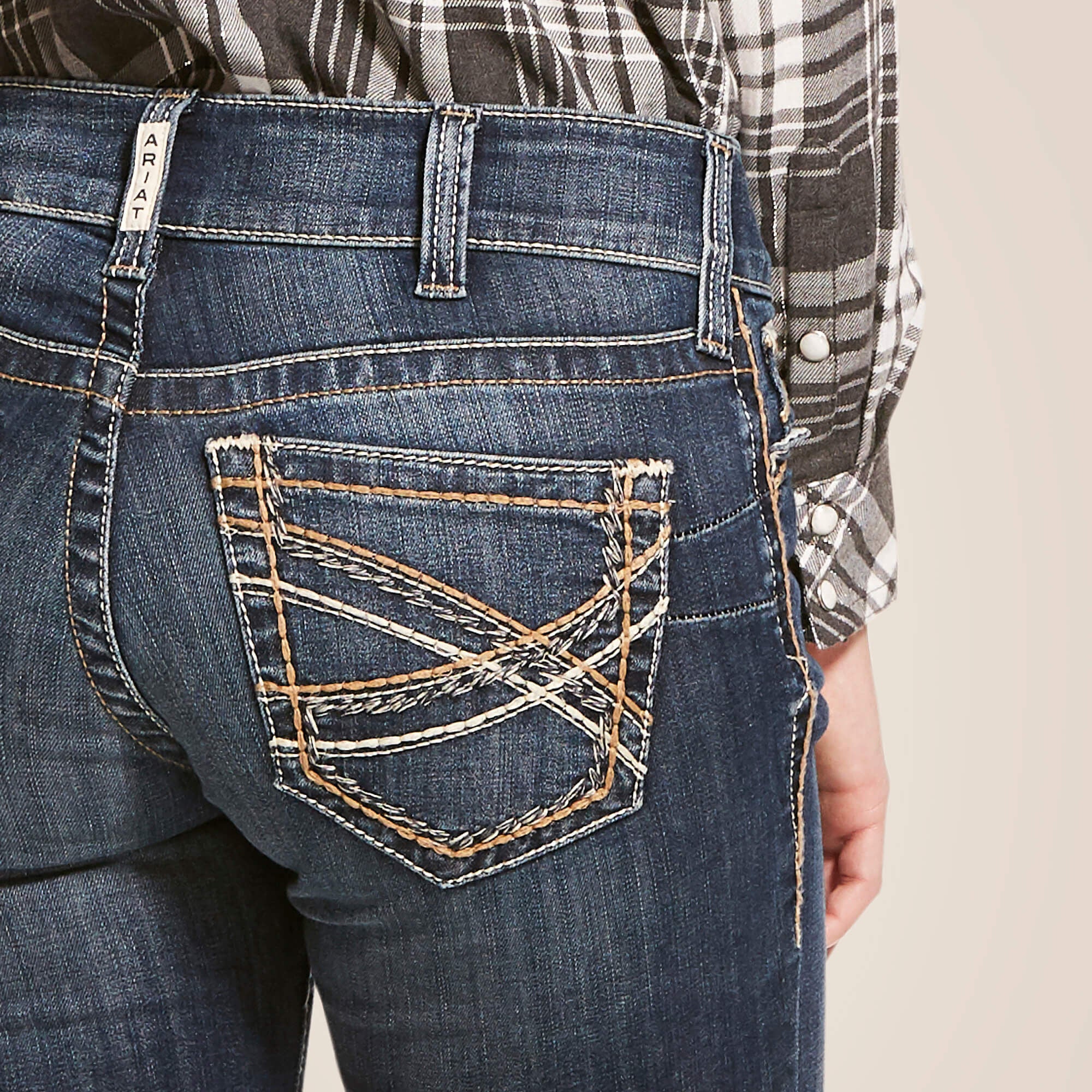 Ariat / R.E.A.L. Mid Rise Stretch Entwined Festival Boot Cut Jean