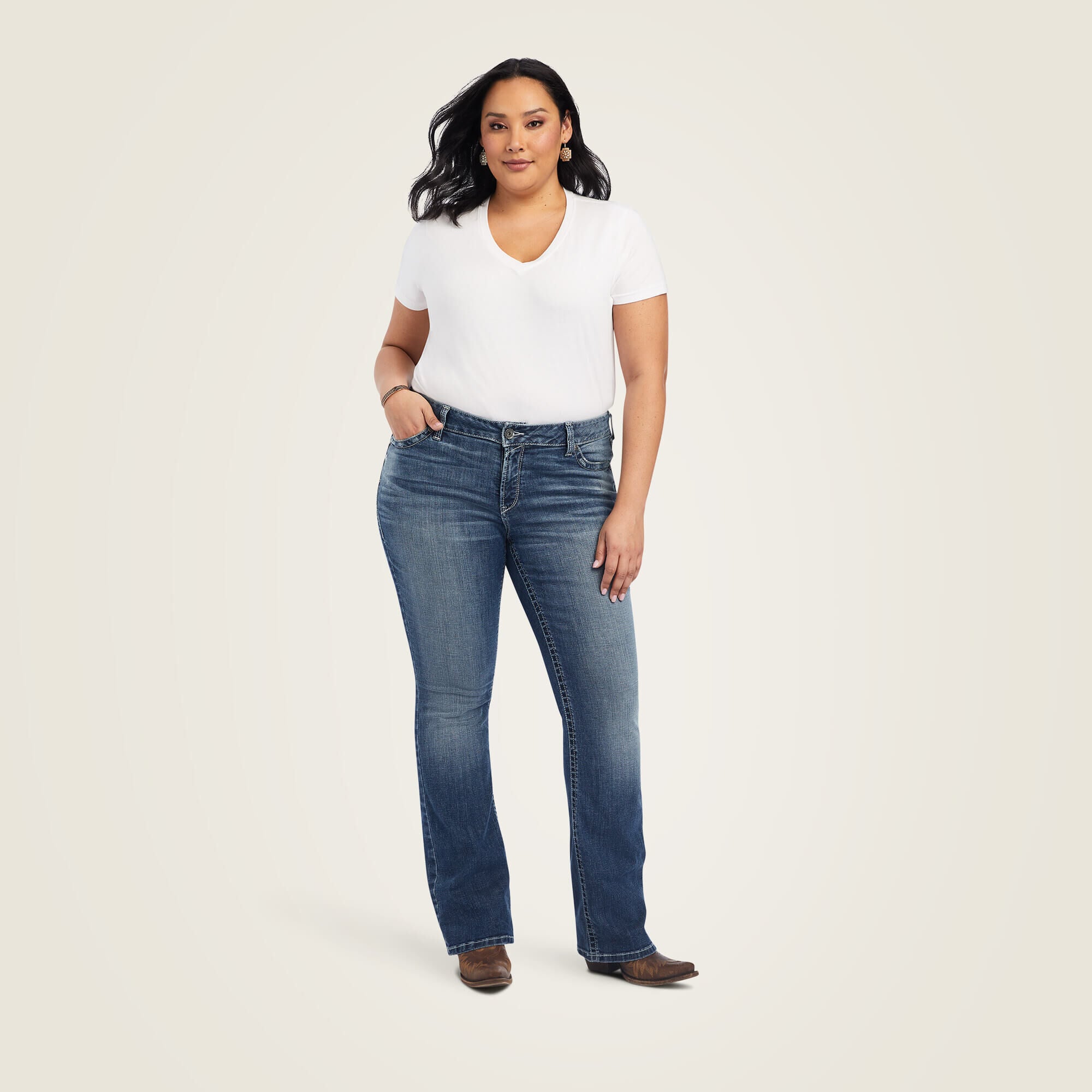 Ariat / R.E.A.L. Mid Rise Raquel Boot Cut Jean