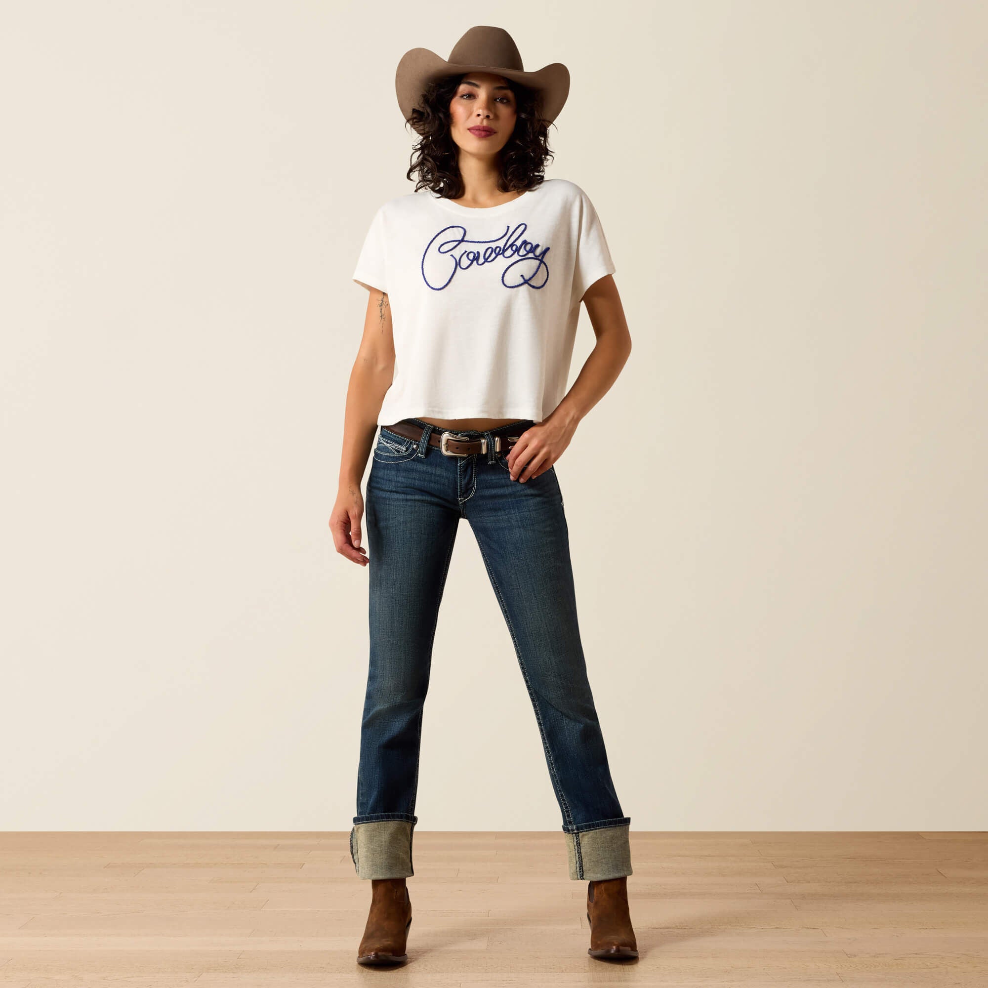 Ariat / R.E.A.L. Mid Rise Stretch Icon Stackable Straight Leg Jean