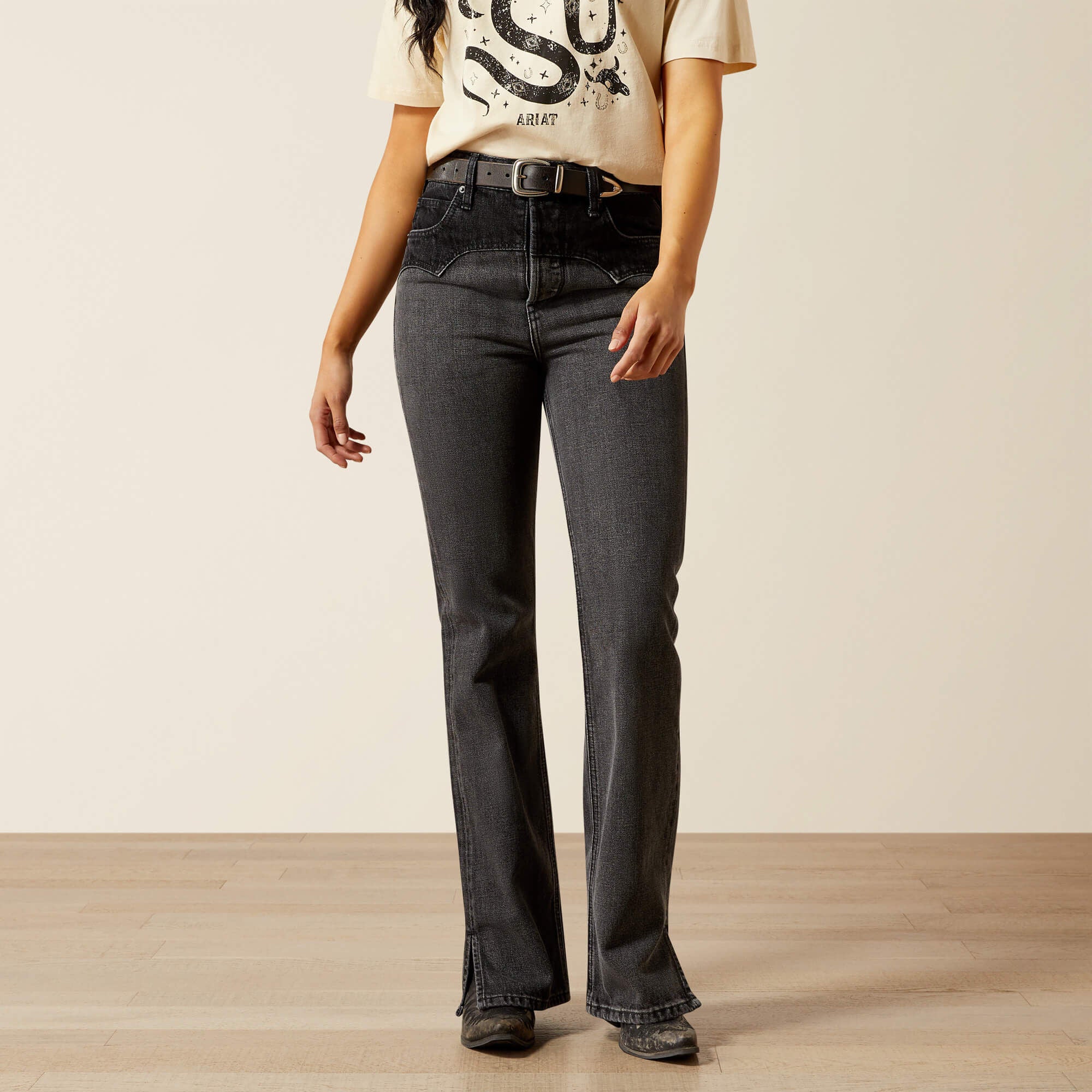 Ariat / Ultra High Rise Cheyenne Yoke Tomboy Boot Cut Jean
