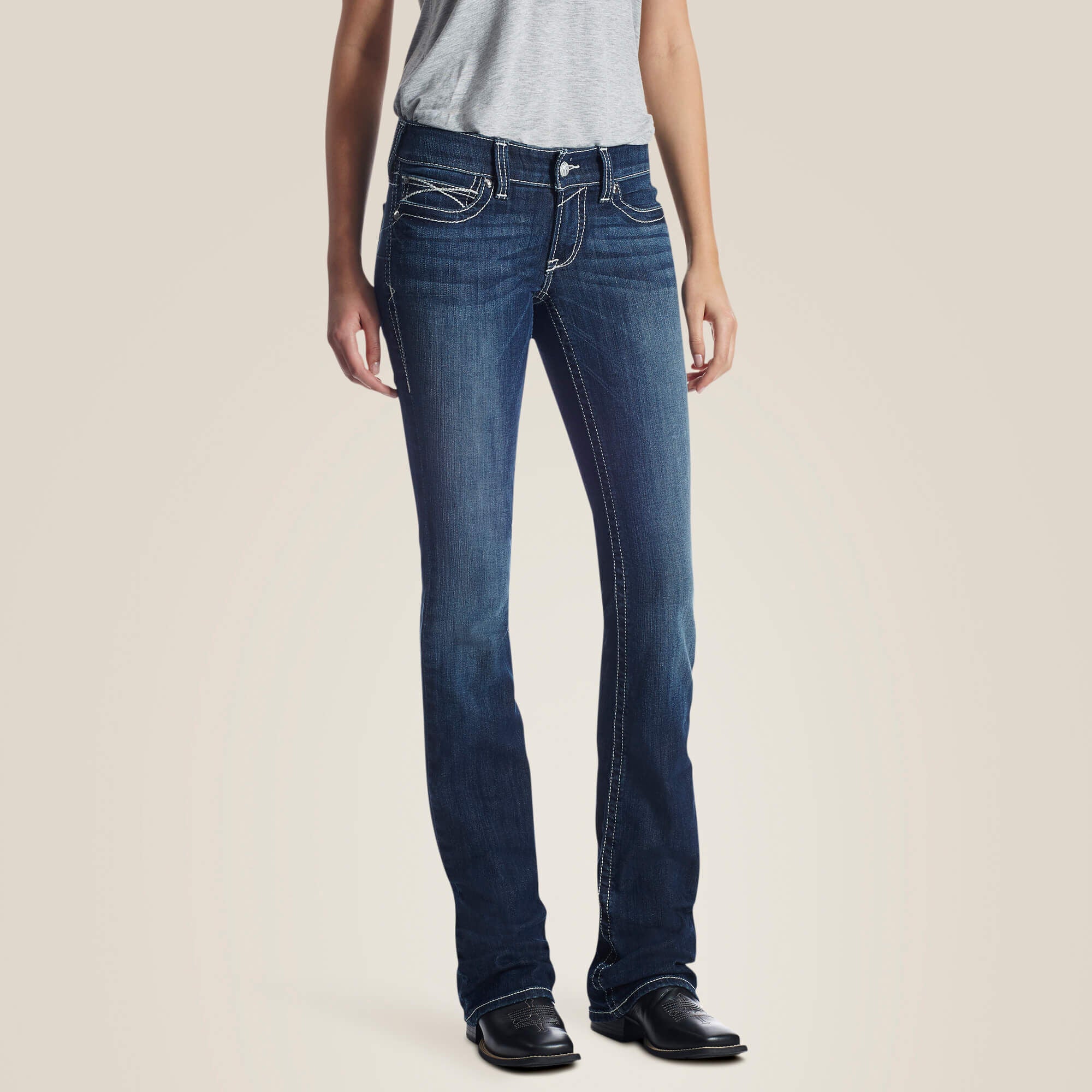 Ariat / R.E.A.L. Low Rise Stretch Rosy Whipstitch Boot Cut Jean