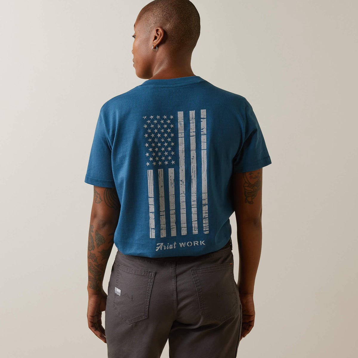 Ariat / Rebar Cotton Strong American Flag Graphic T-Shirt