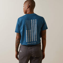 Ariat / Rebar Cotton Strong American Flag Graphic T-Shirt