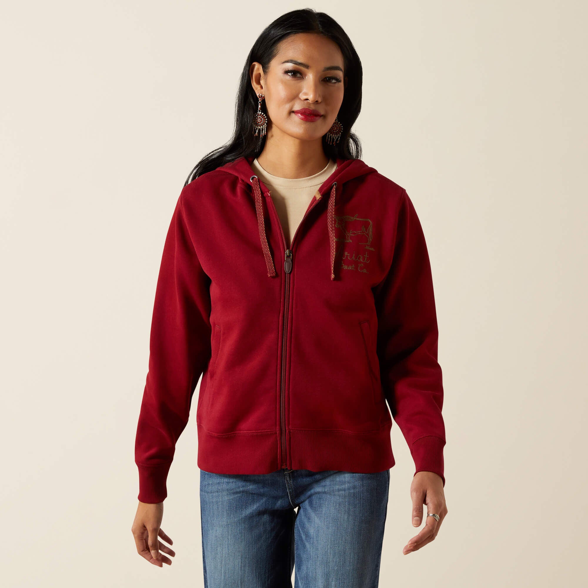 Ariat / Stitched Full Zip Hoodie