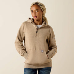 Ariat / Rebar Lightweight Logo 1/2 Zip Hoodie