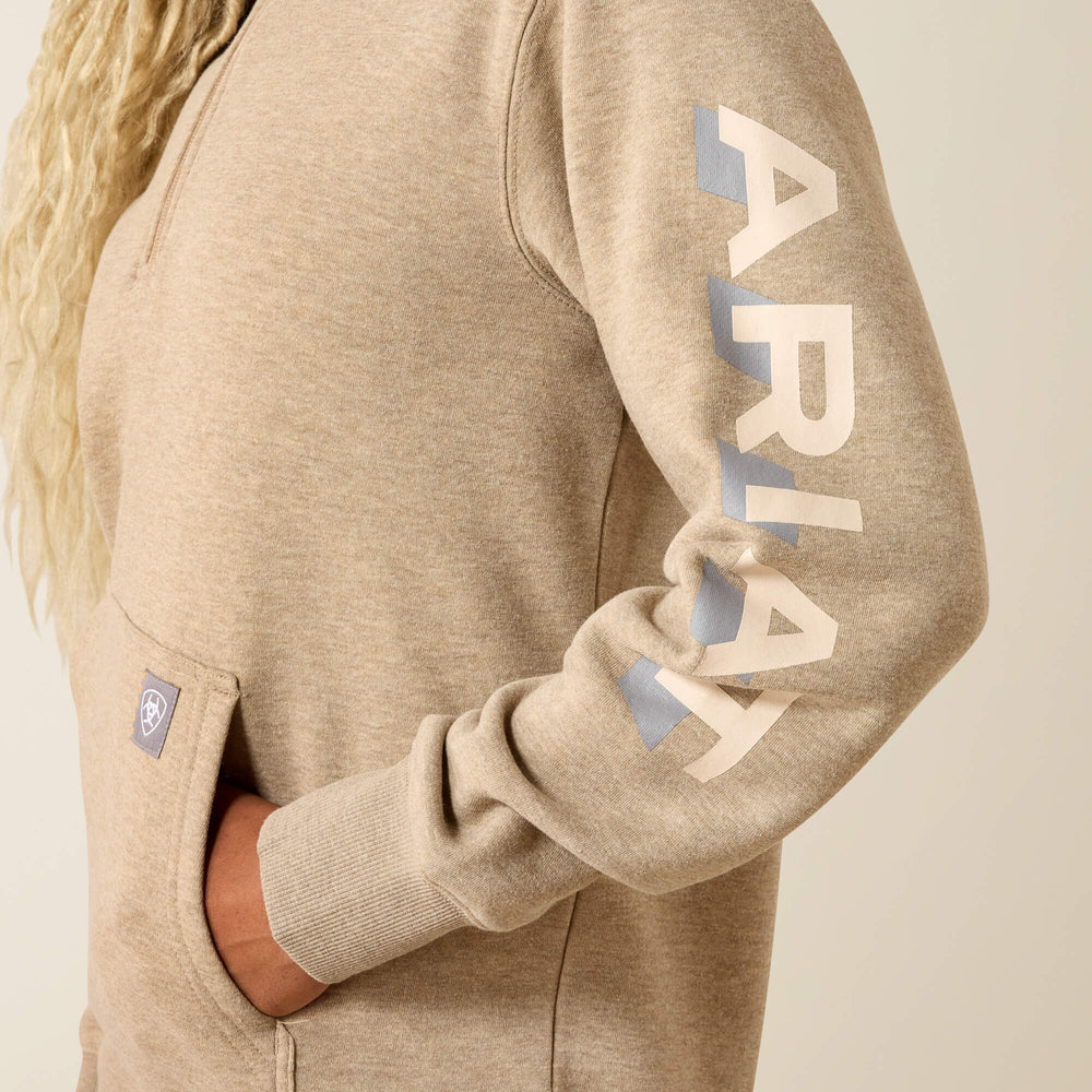Ariat / Rebar Lightweight Logo 1/2 Zip Hoodie