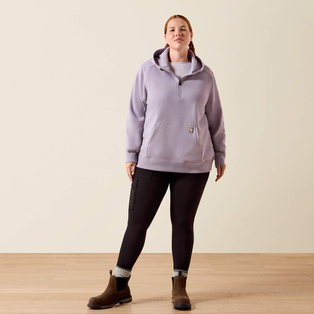 Ariat / Rebar Lightweight Logo 1/2 Zip Hoodie