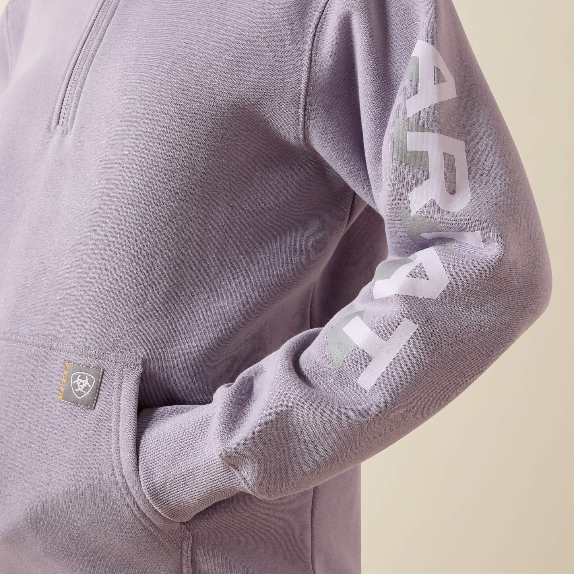 Ariat / Rebar Lightweight Logo 1/2 Zip Hoodie