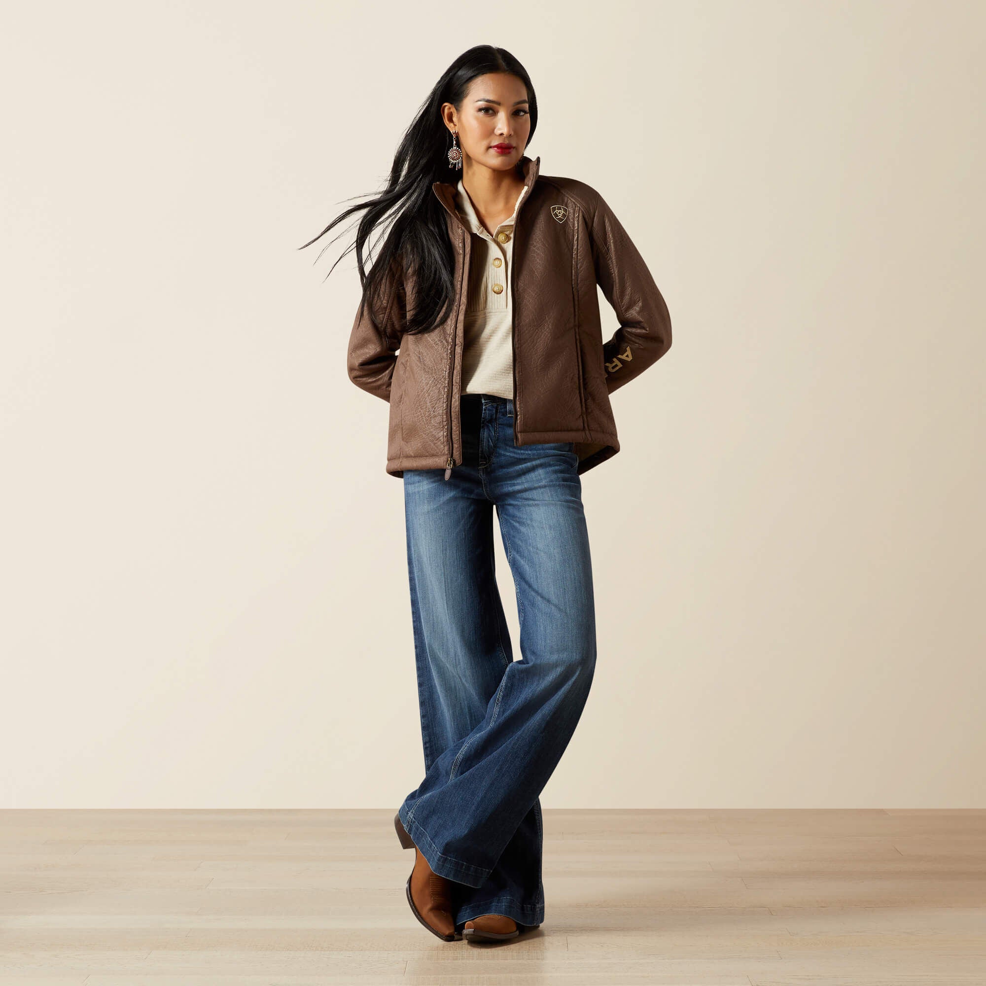 Ariat / Ariat Logo Softshell Faux Leather Jacket