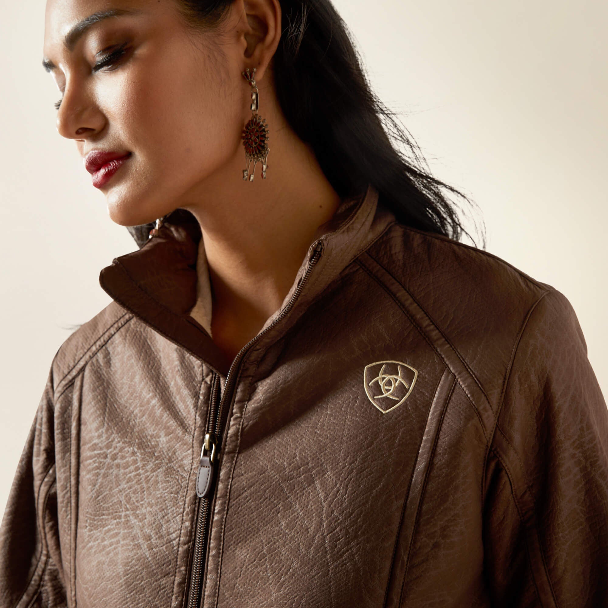 Ariat / Ariat Logo Softshell Faux Leather Jacket