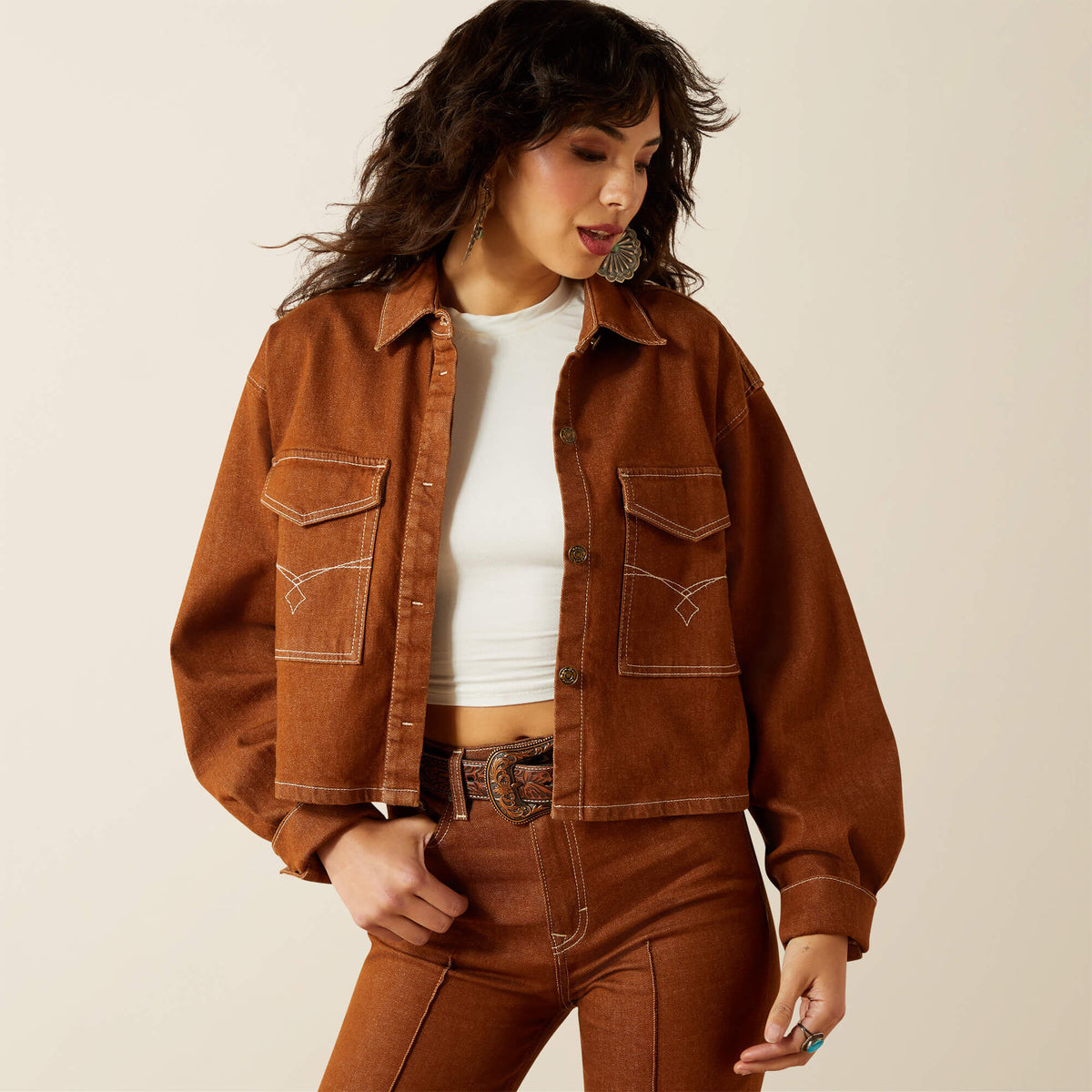 Ariat / Boxy Cropped Denim Jacket