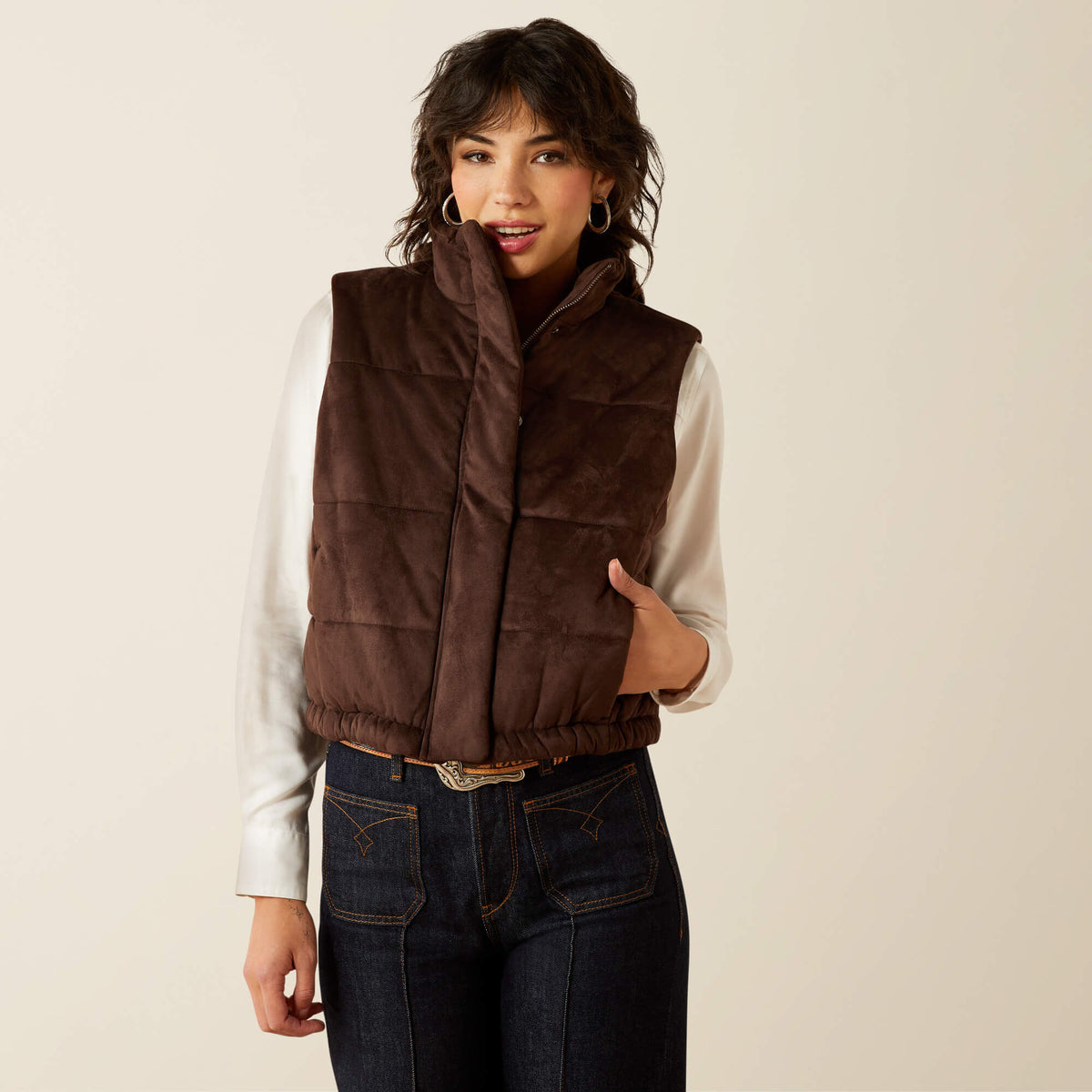 Ariat / Swirls Faux Leather Vest