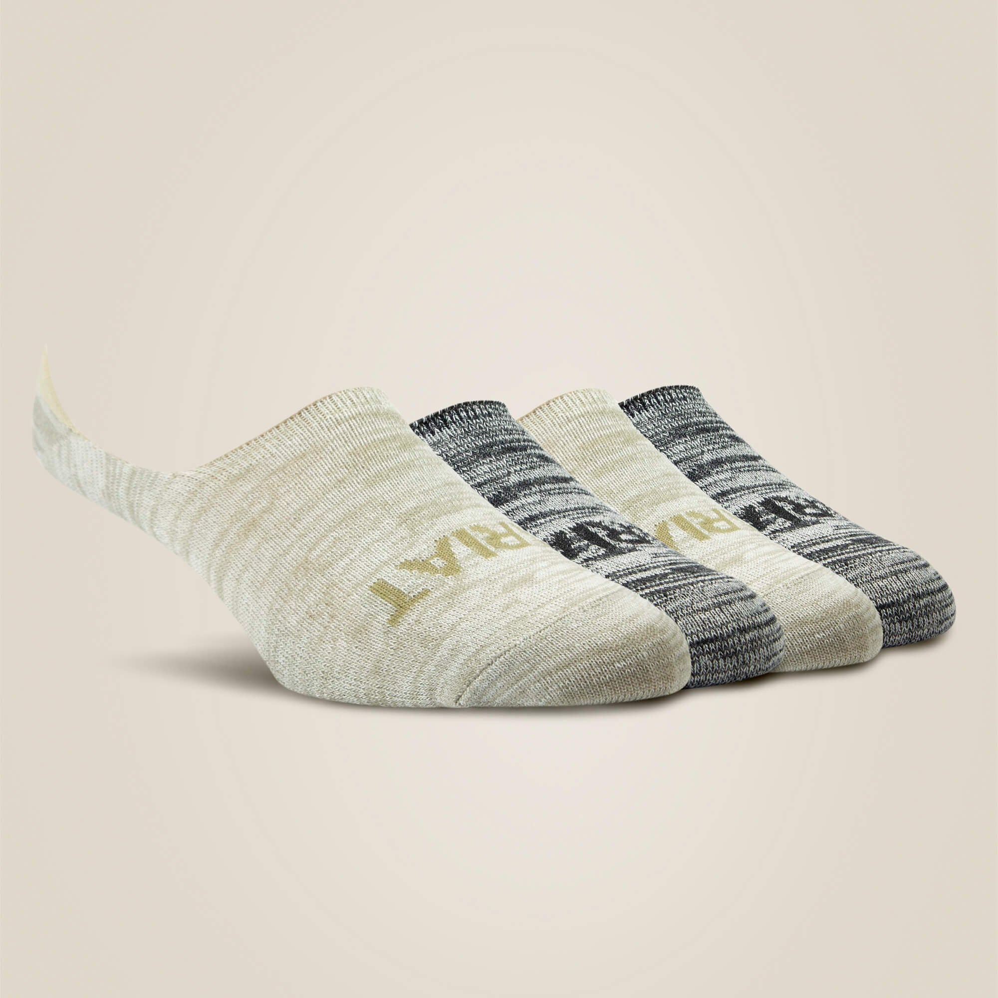 Ariat / No Slip No Show Sock 4 Pair Multi Color Pack