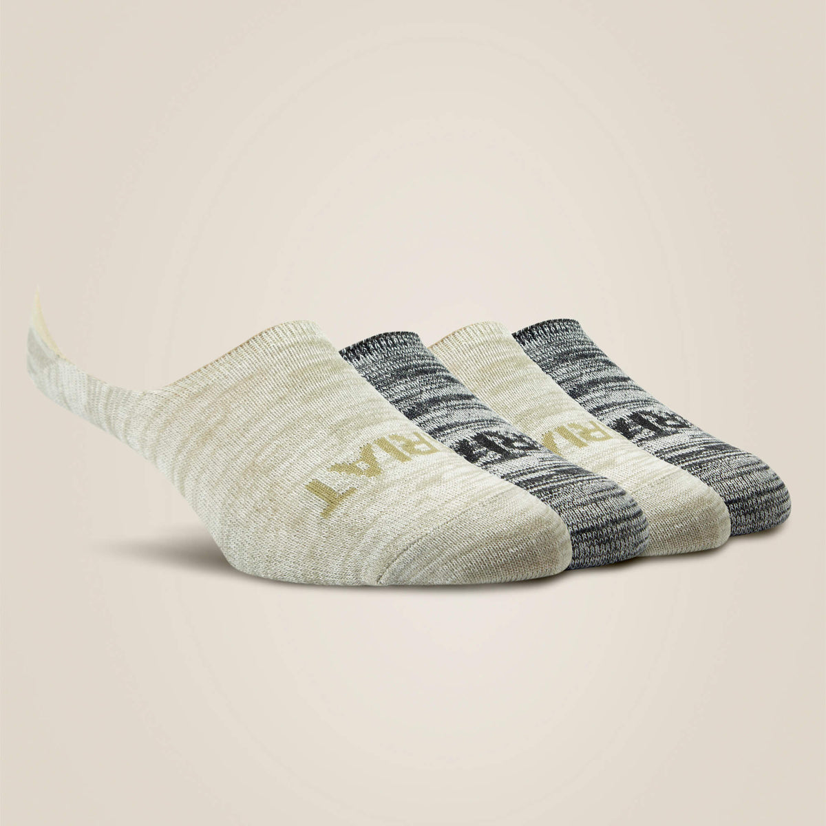 Ariat / No Slip No Show Sock 4 Pair Multi Color Pack