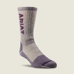 Ariat / Midweight Merino Wool Blend Steel Toe Work Sock 2 Pair Multi Color Pack