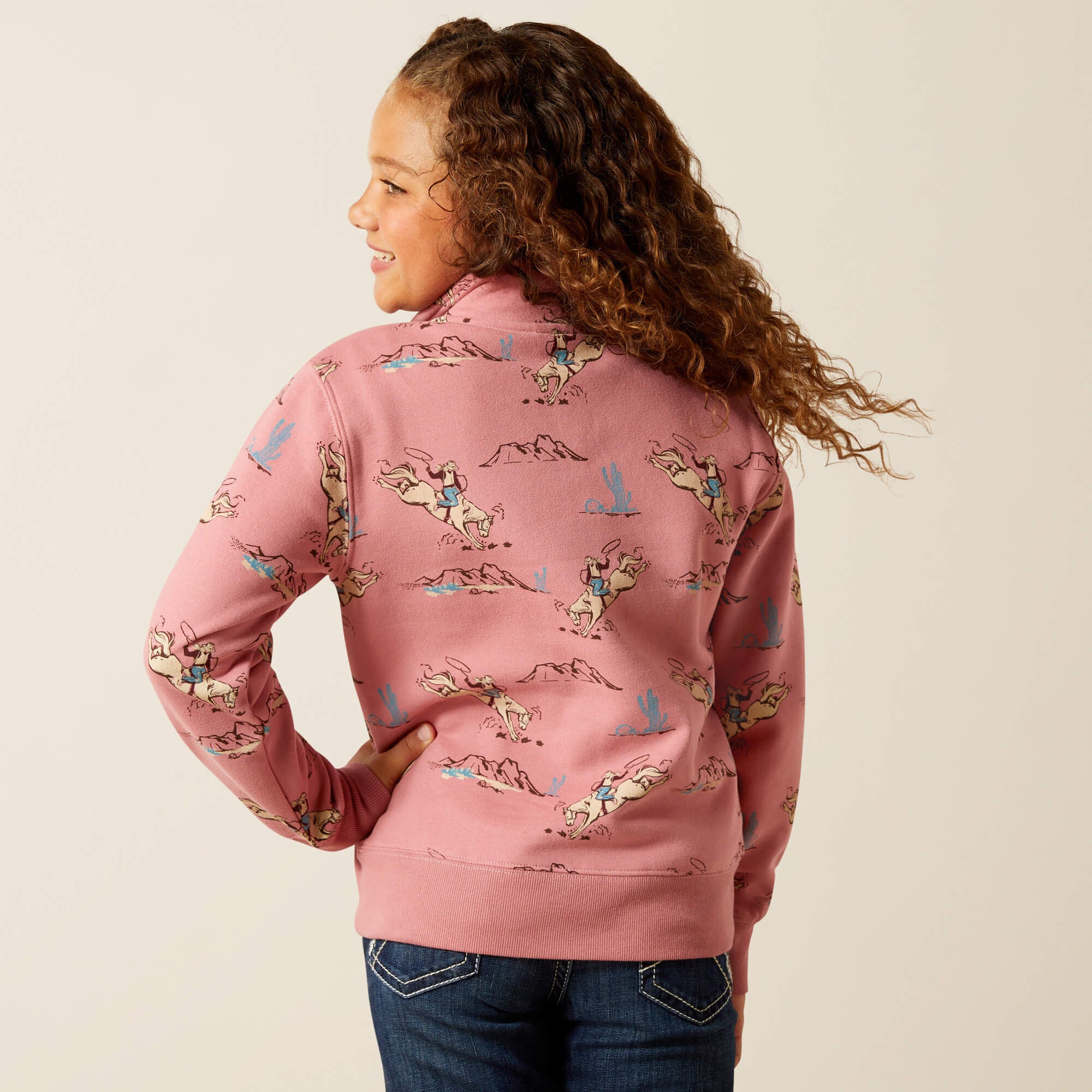 Ariat / Bronc Scene 1/4 Zip Sweatshirt