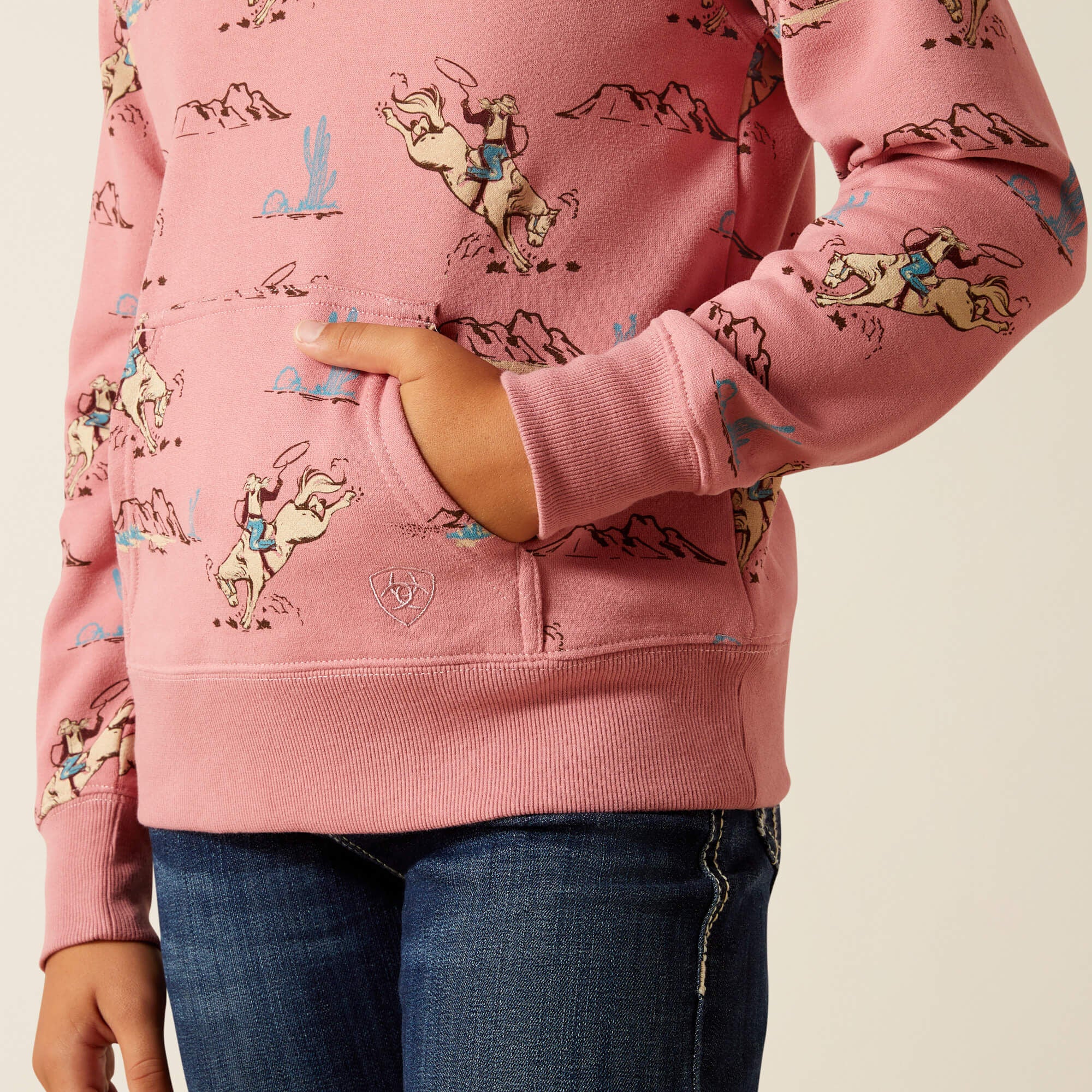Ariat / Bronc Scene 1/4 Zip Sweatshirt