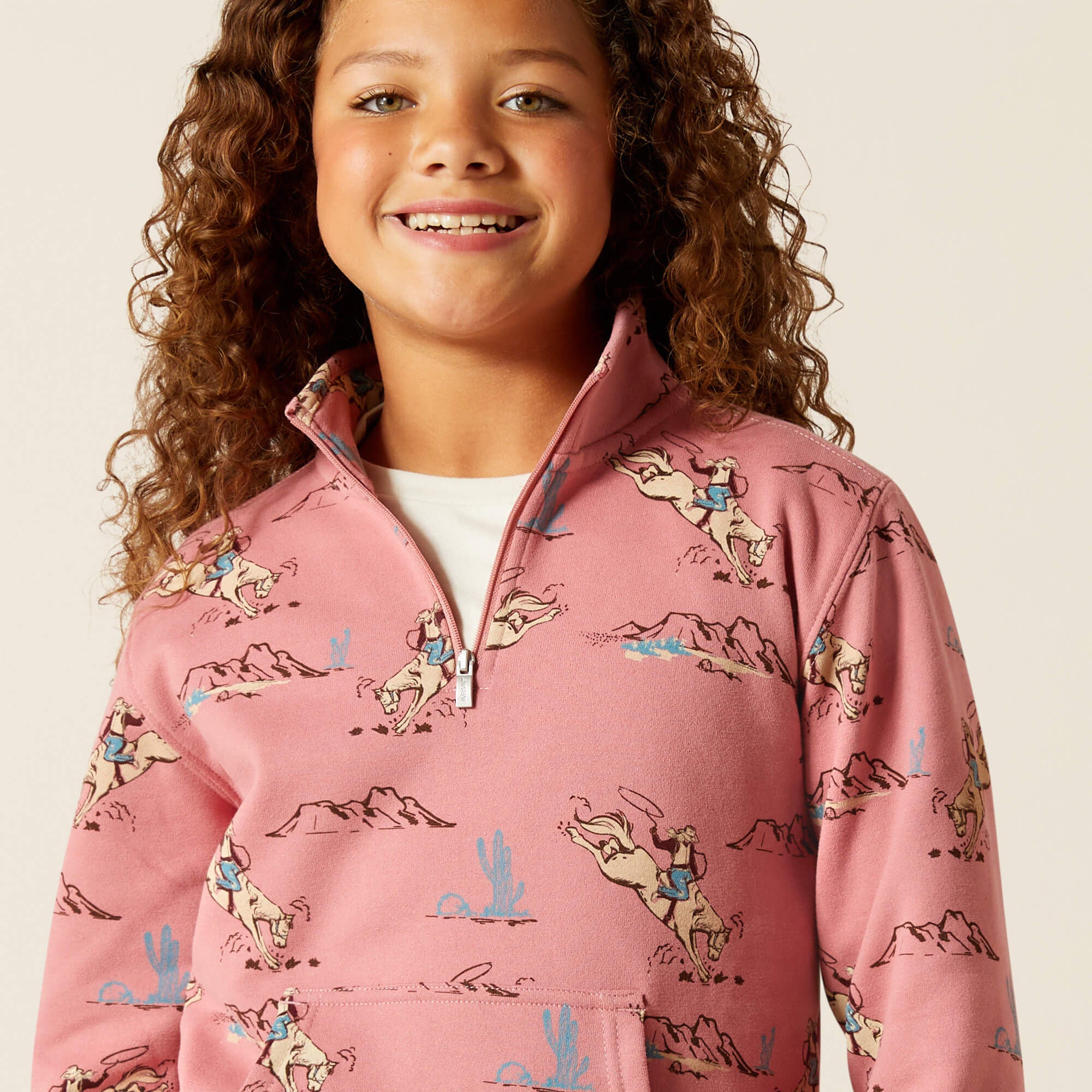 Ariat / Bronc Scene 1/4 Zip Sweatshirt