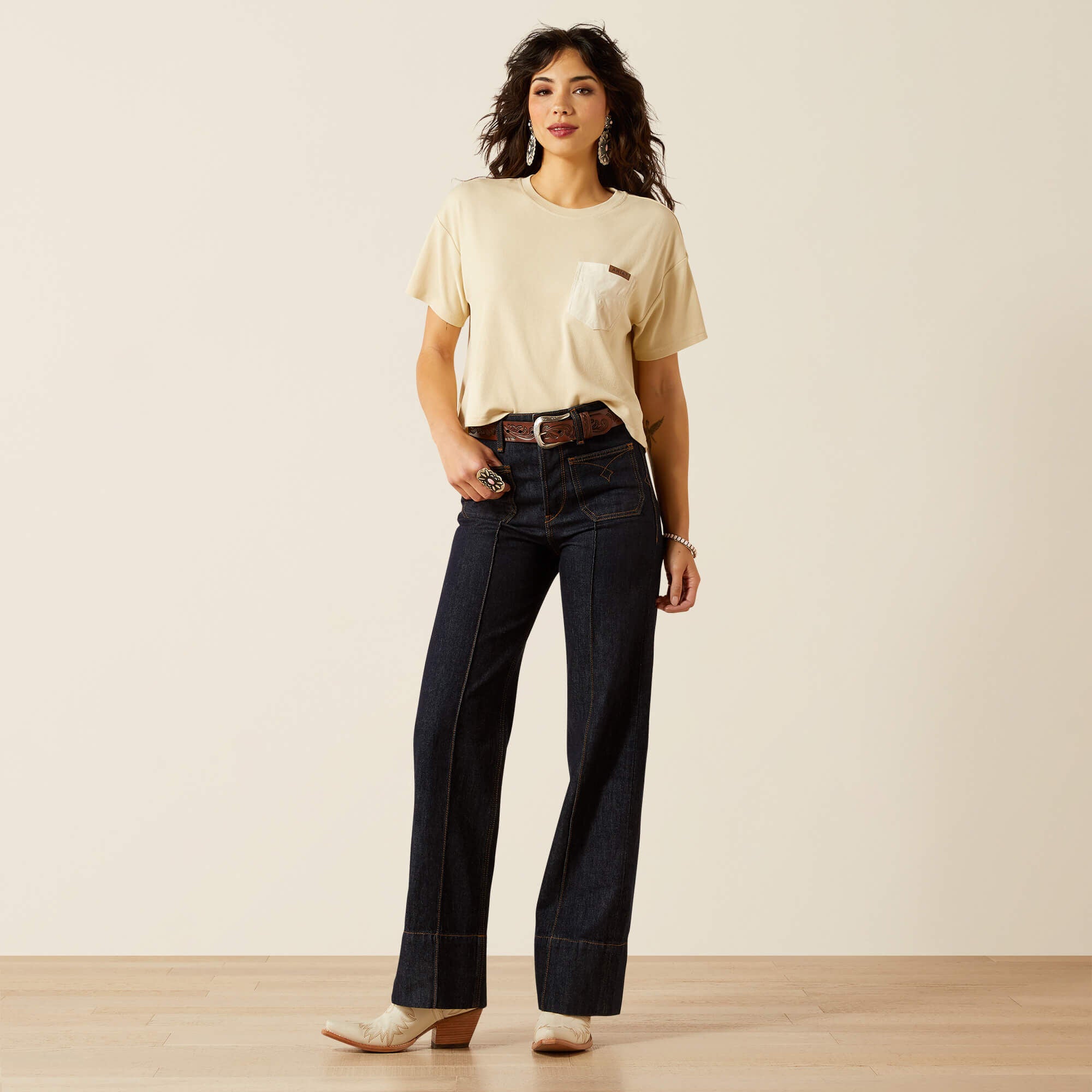 Ariat / Ultra High Rise Tomboy Western Utility Wide Leg Jean