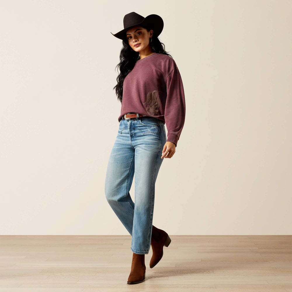 Ariat / Ultra High Rise Cheyenne Yoke Tomboy Straight Leg Jean